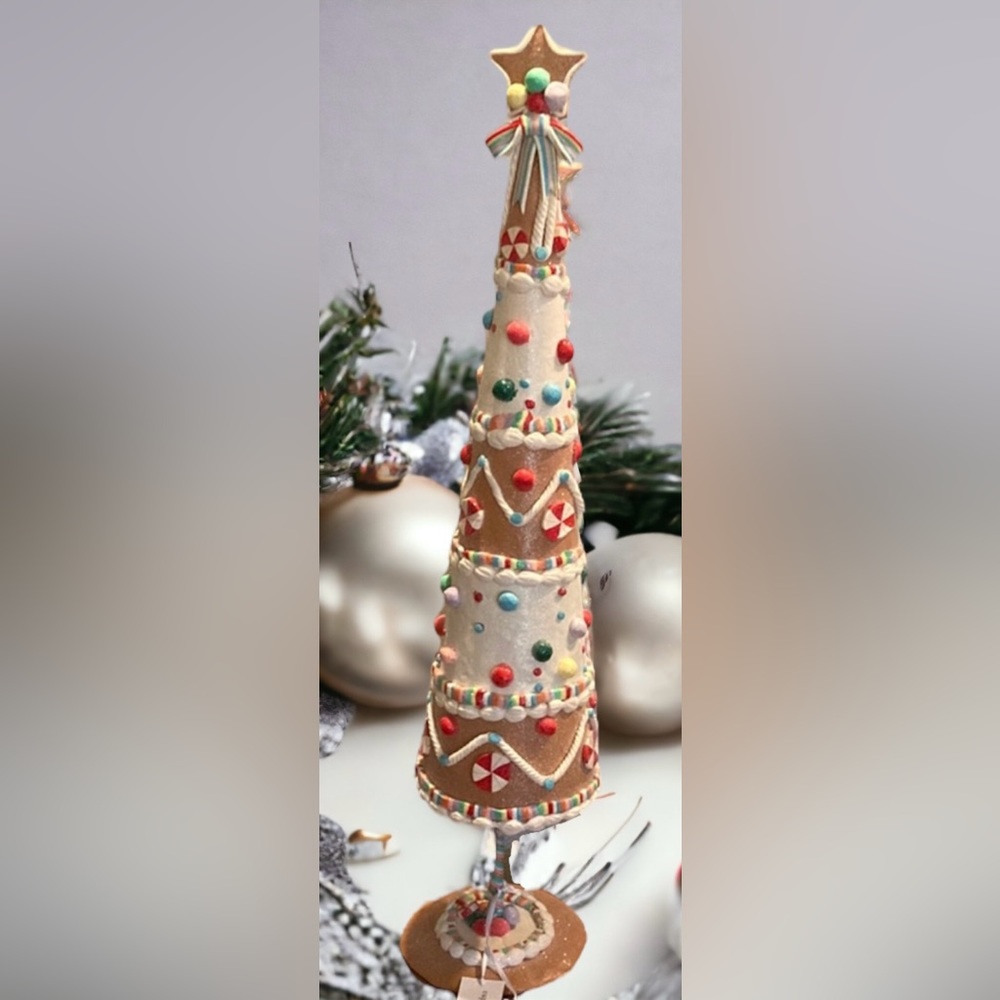 XL 28” cupcakes and cashmere GINGERBREAD CANDY TREE Tall New